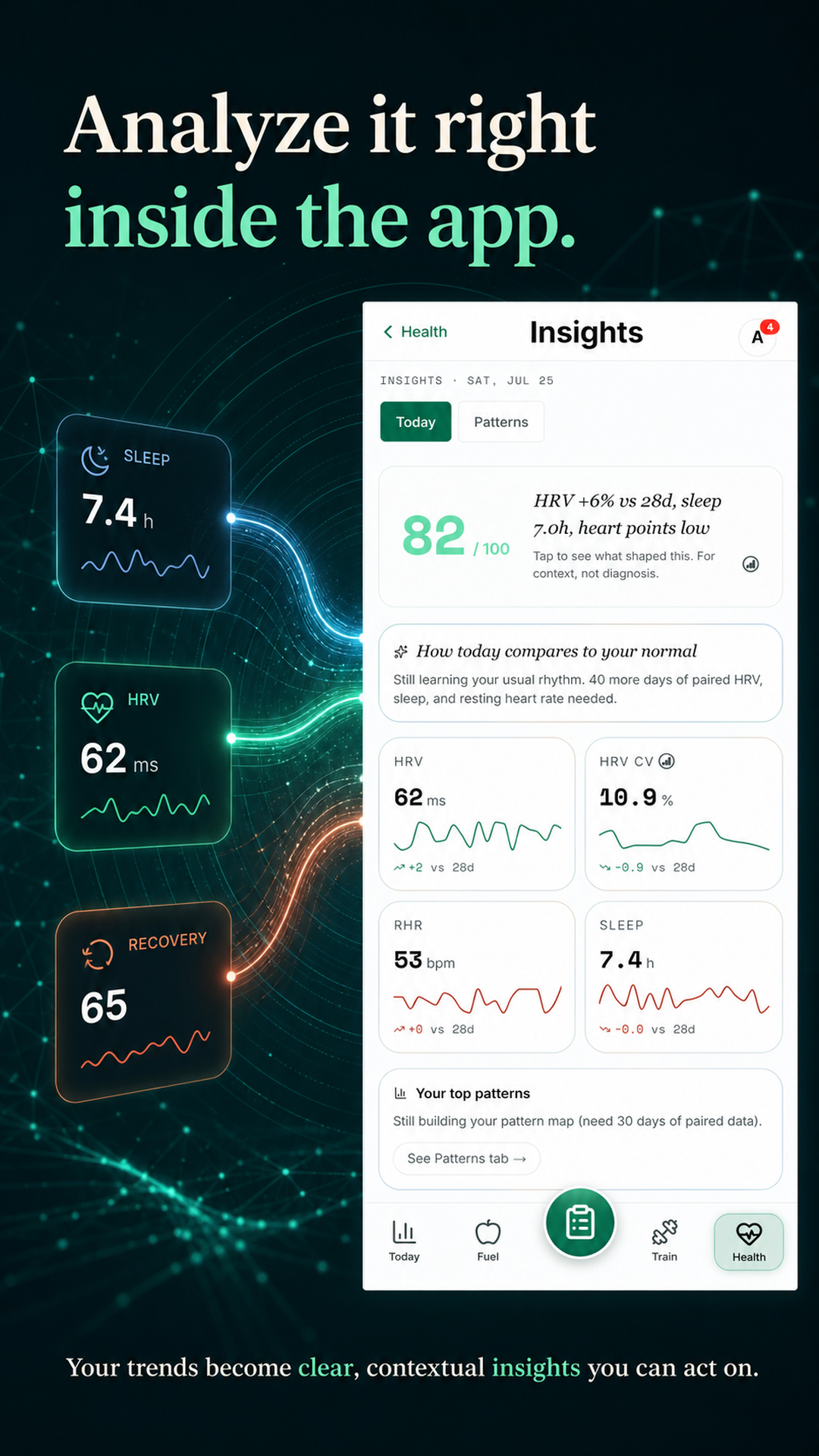 Direkt in der App analysieren